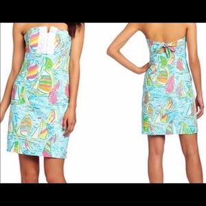 Lilly Pulitzer Strapless Boat Dress 👙🌊🏝️